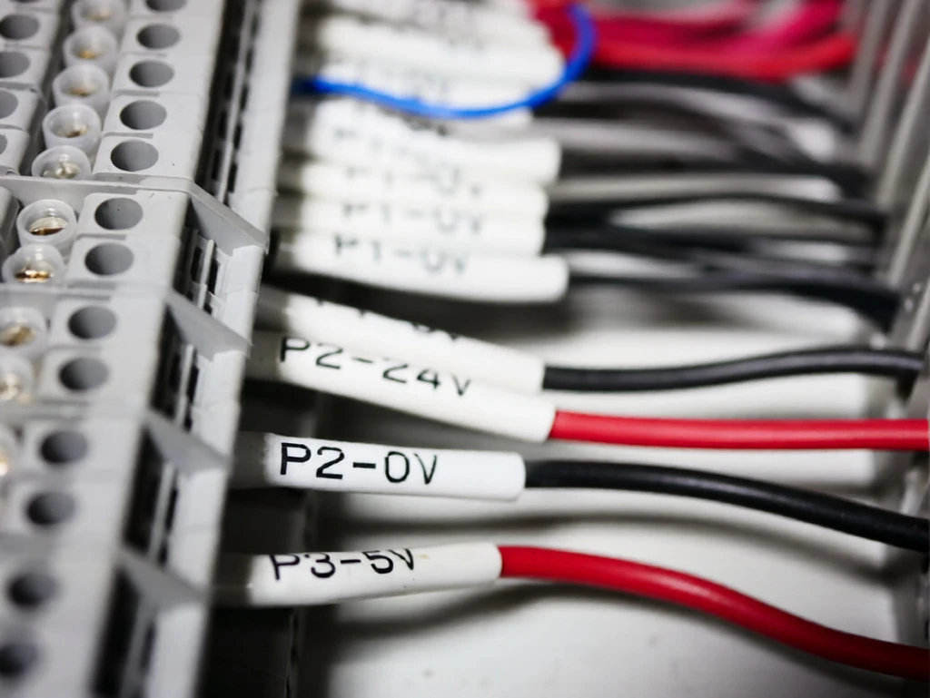 Professional electrician inspecting wiring and equipment as part of a five-point checklist for hiring an electrical contractor.